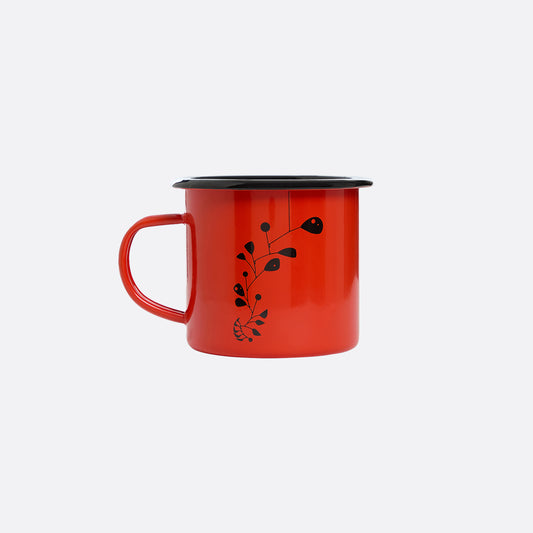 Calder "Black Widow" enamel mug