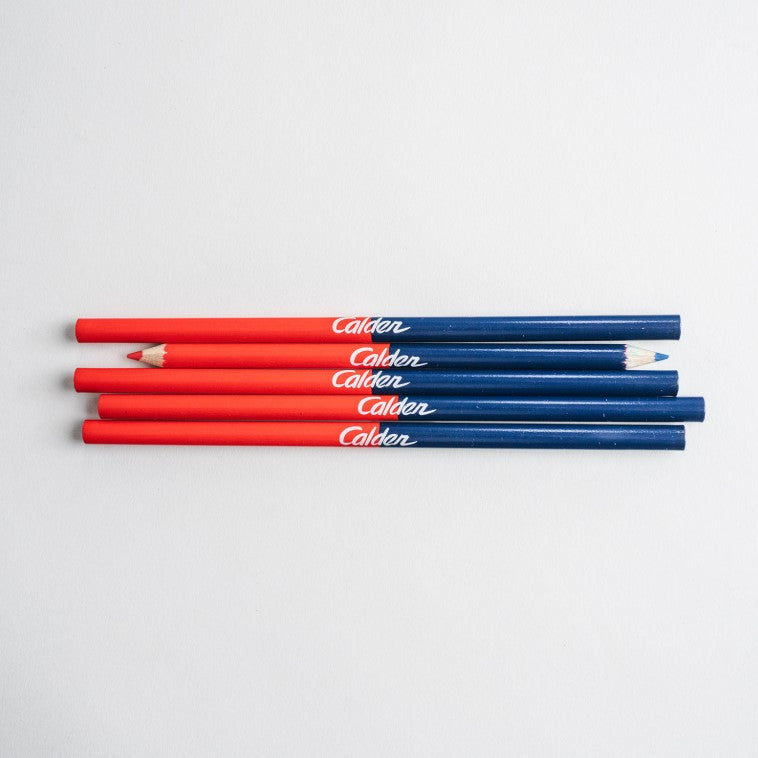 Red and blue drafting pencil