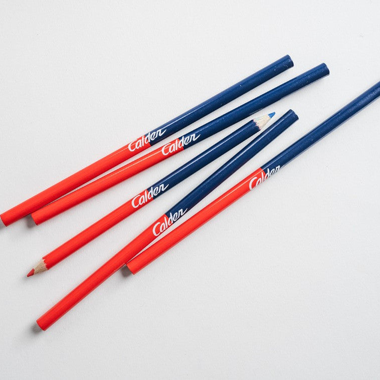 Red and blue drafting pencil