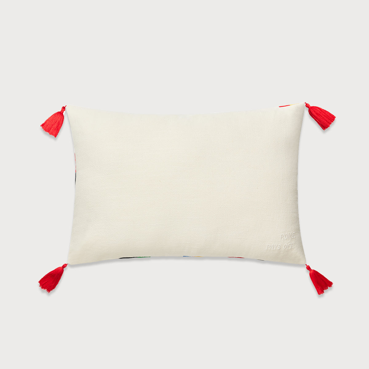 Calder "The Green Stripe" embroidered pillow